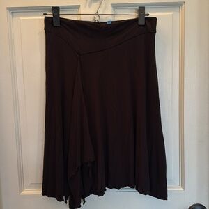 Soft black skirt with faux wrap detail